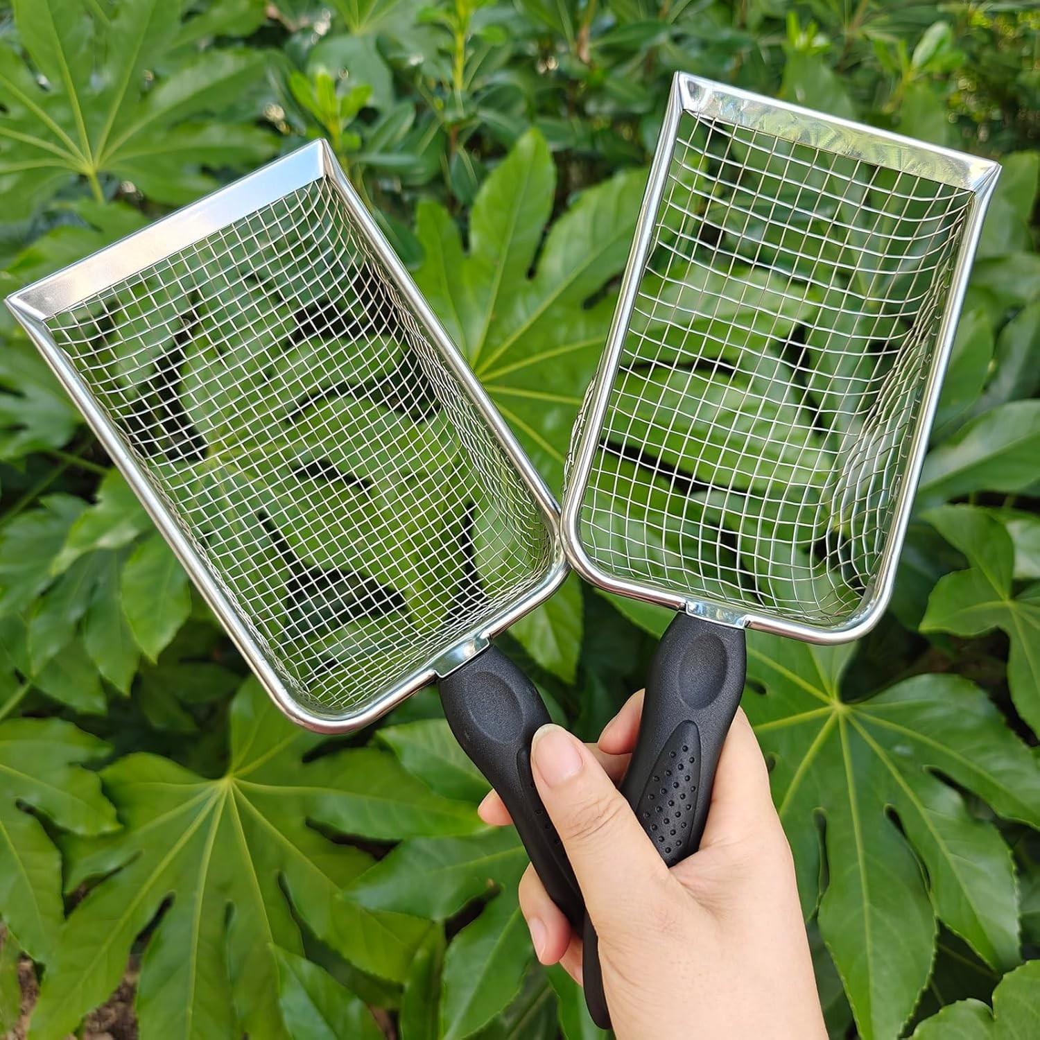 

Gardening Soil Sifter Garden Sieve with Handle 3.8mm hole + 5.0mm hole