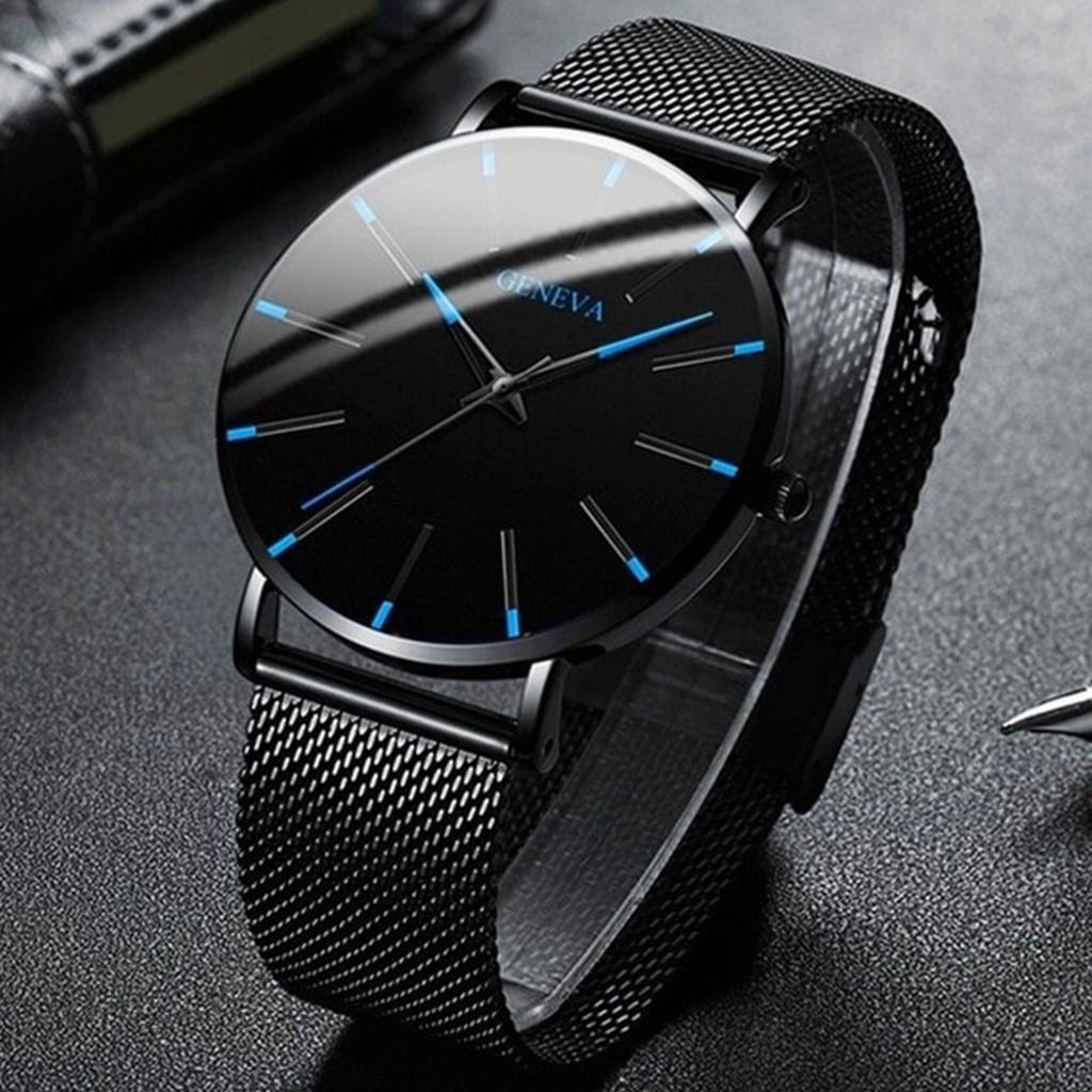 New Student Mesh Strap Watch Alloy Mesh Strap Men's Strip Nail Fashionable Contrasting Color Fashionable Quartz Watch