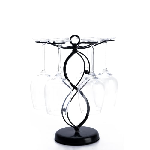 FOMANSH Wine Glass Holder, Stylish Wine Glass Stand, Antique Tabletop Hanging Glass Holder, Holds 6 Glasses
