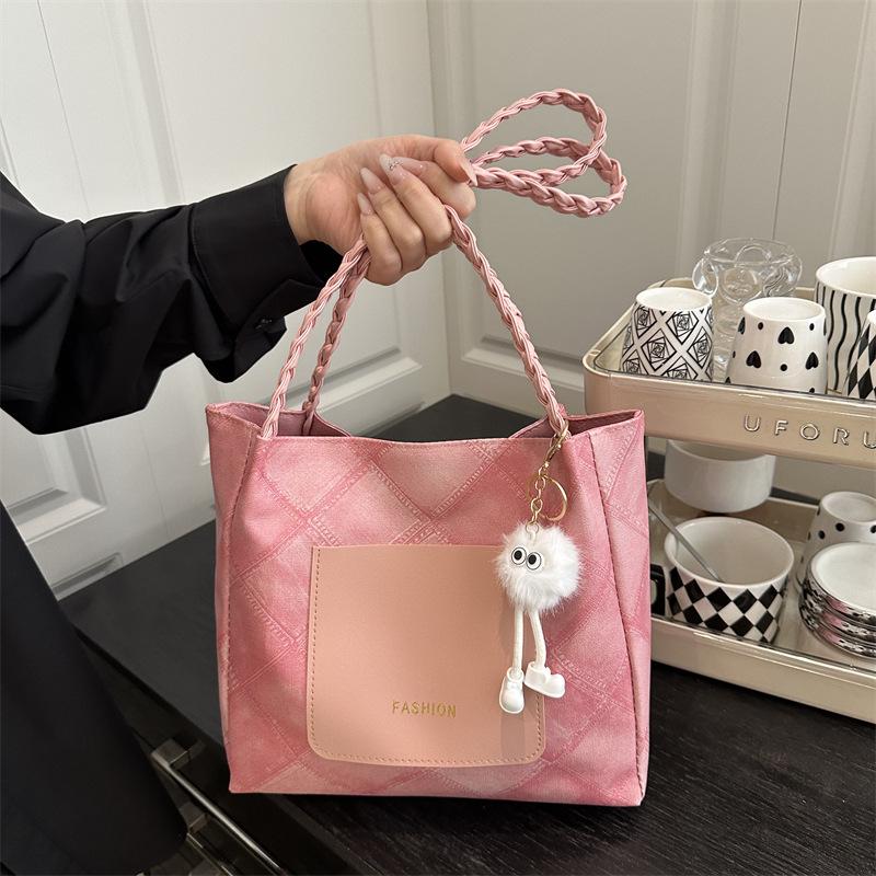 

2025 High-End Women s Woven Strap Large Tote Bag - Stylish & Spacious Commute Handbag