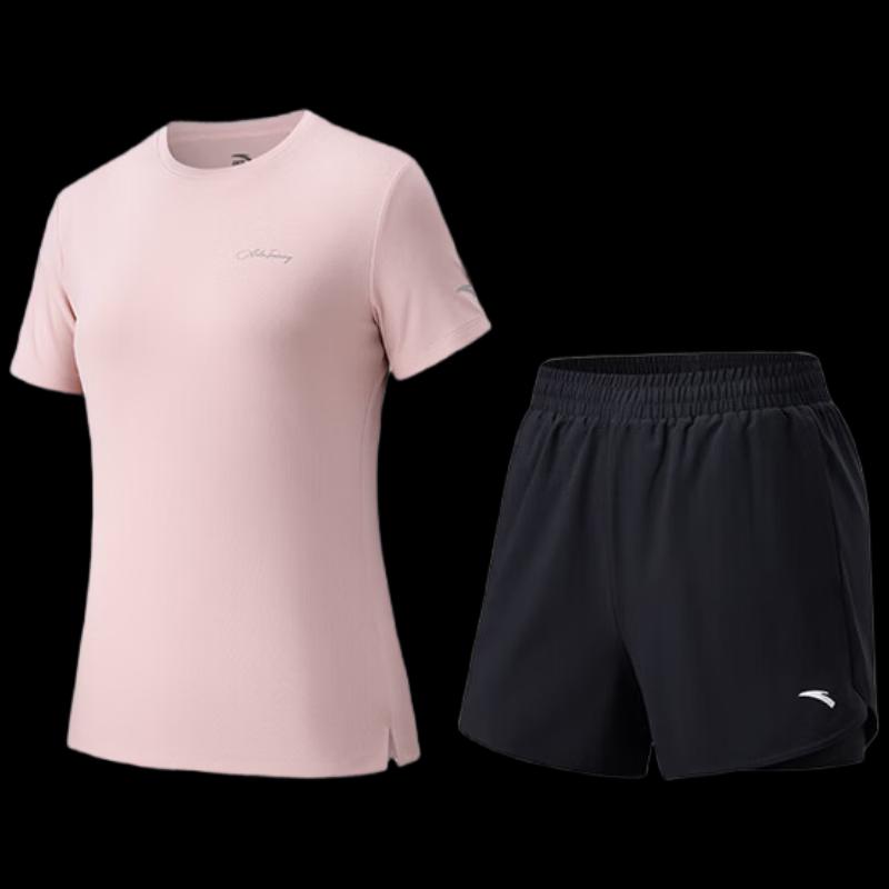 

ANTA Women s Quick-Dry T-Shirt & Running Shorts Set M