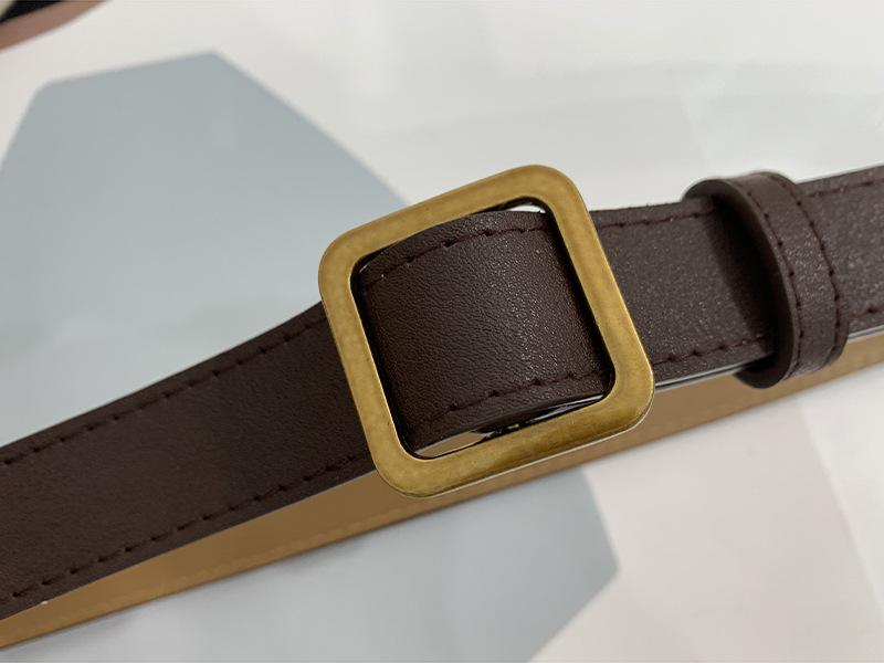 

Buckle Square Unique Womens Belt For Fashionable Looks Simple And Versatile Design коричневий