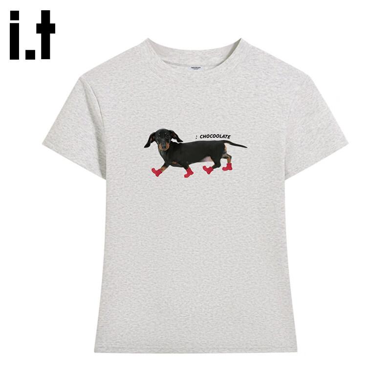 :CHOCOOLATE Women s American Casual Short-Sleeve T-Shirt L