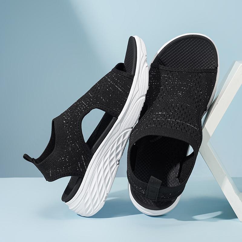 Große Größe Sommer Damen Sandalen Damen Wedges Strandsandalen Slip-On Damenschuhe