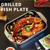 Stainless Steel Grilled Fish Plate with Lid