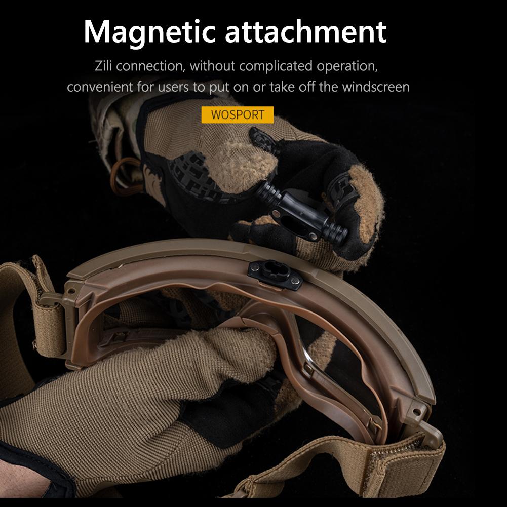 Tactical Goggles Defogger TYPE-C Adjustable Wind Speed Safety Goggles Outdoor Shooting Hiking Glasses Defogging Fan Anti Fog Kit