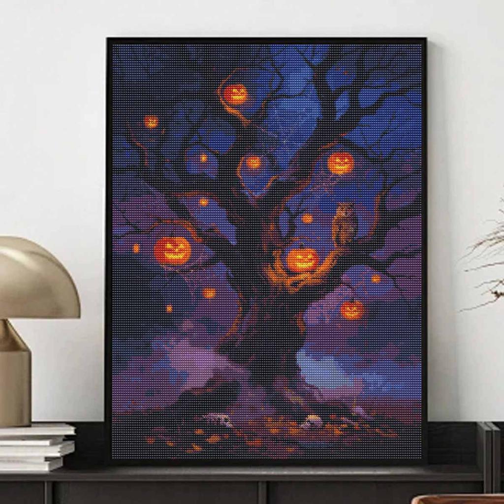 Halloween Diamond Painting Kit Pumpkin Tree Owl Handmade Diy Painting Home Decoration Painting