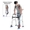 Achselkrücken Gehhilfe Rollator für Behinderte Standrahmen aus Aluminiumlegierung Gehhilfe Walker Gehhilfe für die Rehabilitation älterer Menschen