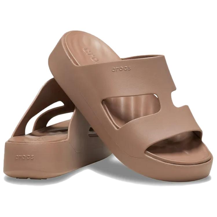 Crocs Fashionable Simple Elegant Slip-Resistant Shock-Absorbing Slide Sandals Women Sandals Brown 209409-2Q9