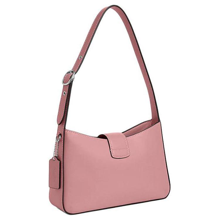 COACH Eliza Cow Leather Crescent Bag, One Shoulder Handbag Medium Women's Authentic Pink CP004-SVOUS