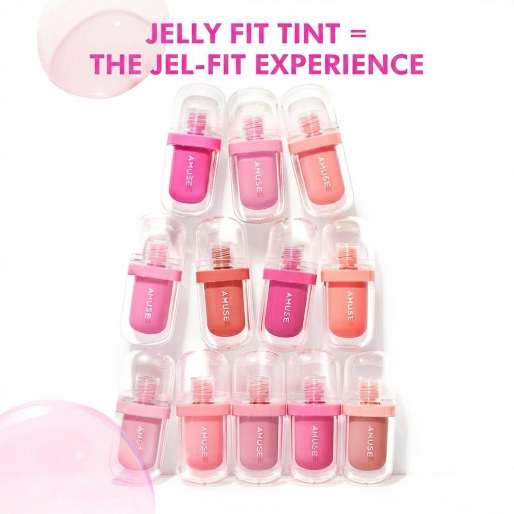 AMUSE Jelly Fit Tint #05 Oat Fig Korean Lip Tint Glossy Makeup 4g