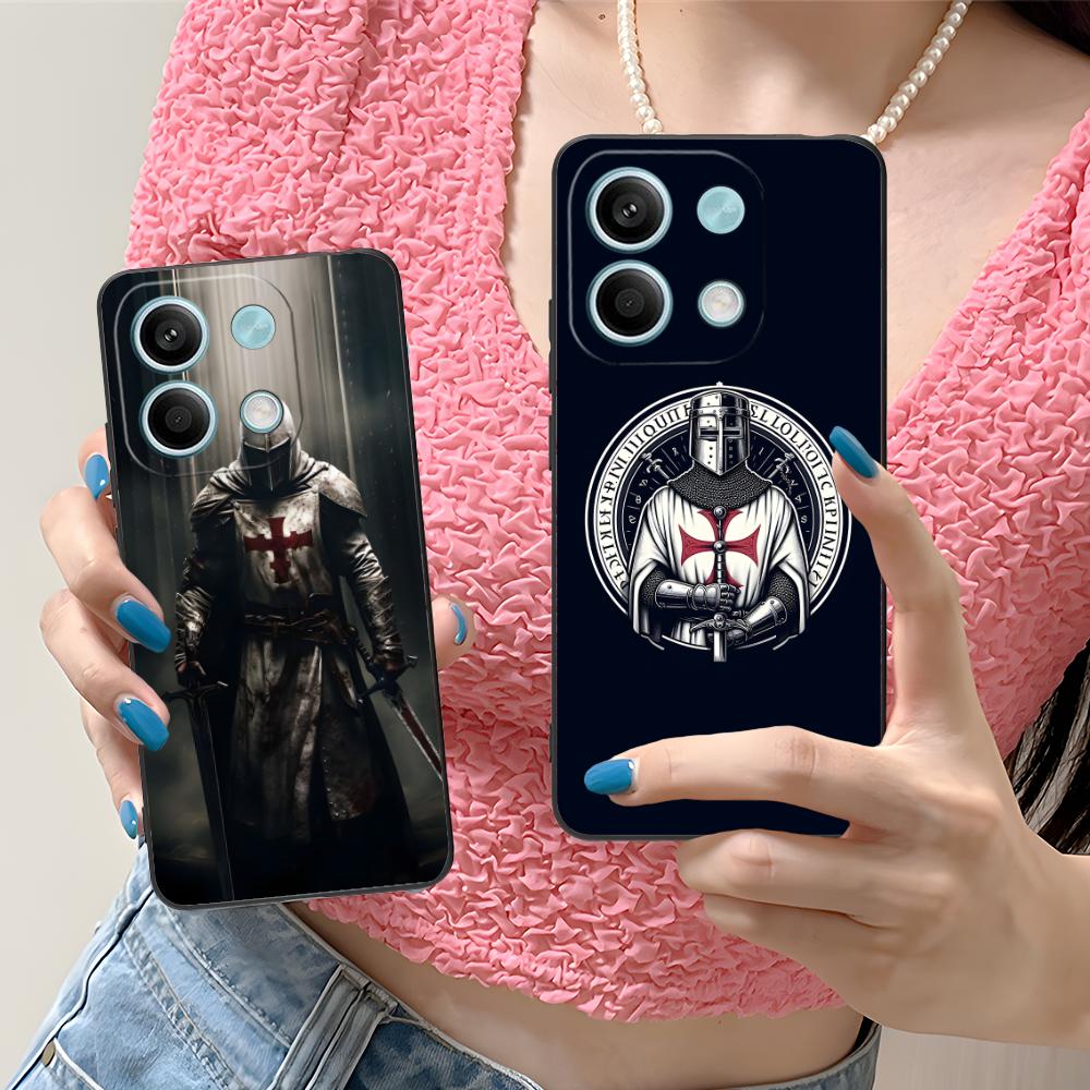 Tempelritter Handyhülle für Xiaomi Redmi Note 14 13 12 11 S Pro Plus 4G 5G Farbige Druckabdeckung Hübsche Hülle Luxus