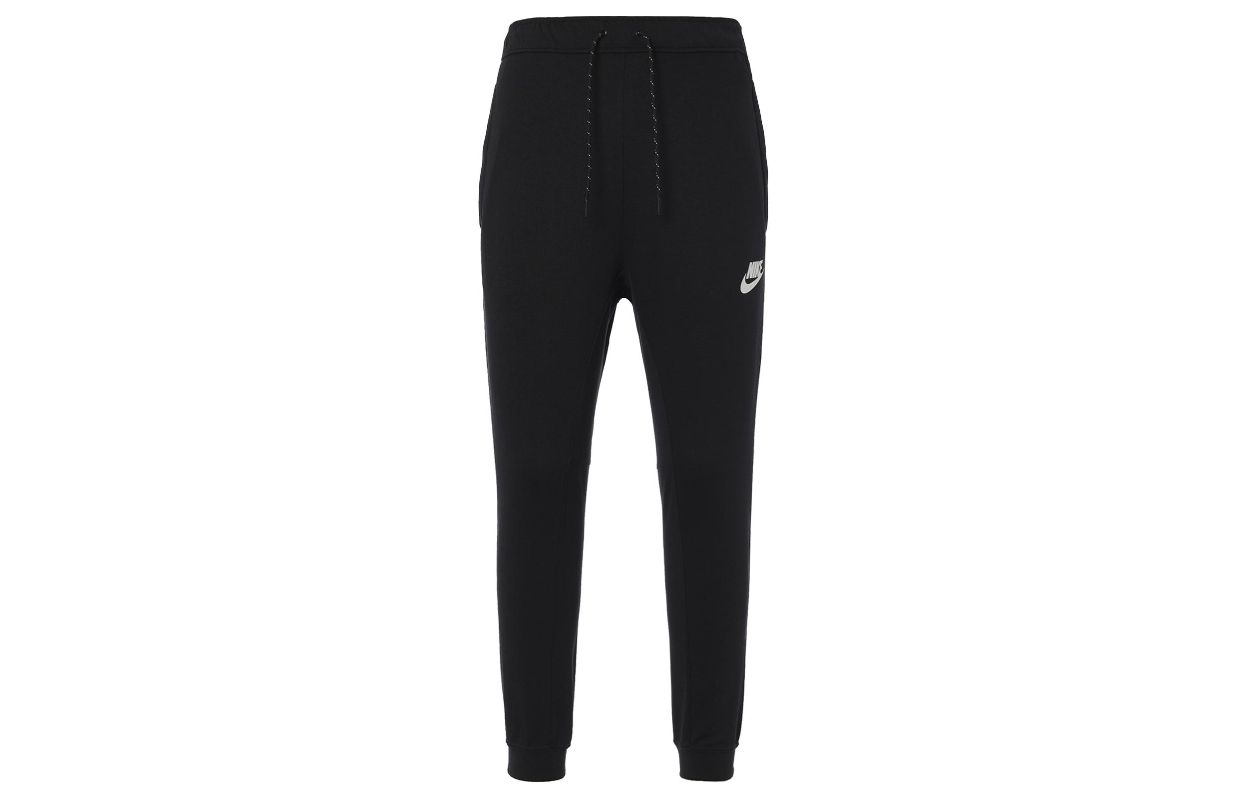 Nike Gestrickte Jogginghose Herren Schwarz Moderate Gerade Passform Hose 861747-010 L