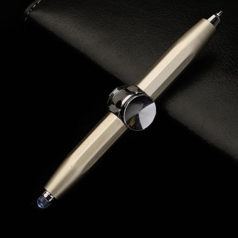 Multipurpose Light-Up Spinning Ballpoint Pen - Creative Metal Spinner for Stress Relief