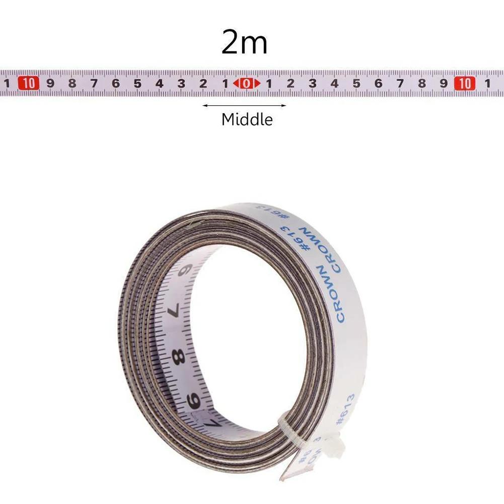 Self-Adhesive Measuring Tape Workbench Ruler 1 2 3 5 Meters Adhesive Backed Tape Measure Metric Scale Rust-Proof Ruler