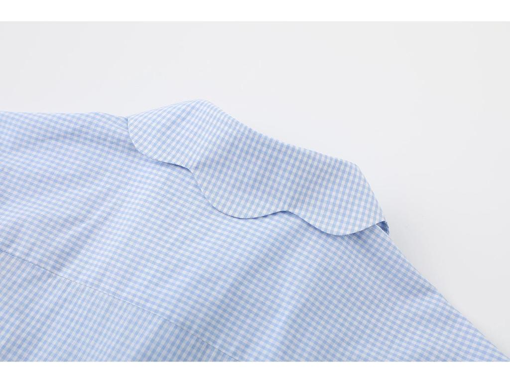 In Stock: Spring 2026 Women's Patchwork Striped Long Sleeve Shirt - Sweet, Cool, and Fashionable Style