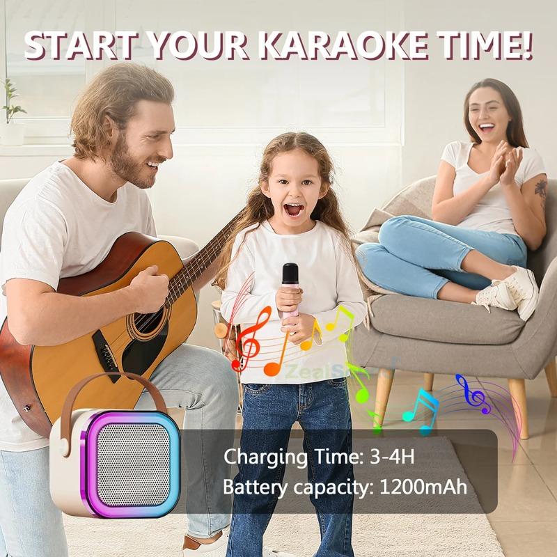 Bluetooth K12 Karaoke Machine Przenośny system głośników PA 5.3 z 1-2 bezprzewodowymi mikrofonami Dom Rodzina Śpiewanie Prezenty dla dzieci