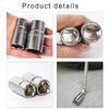 Mini 2 Head Socket Wrenches for Tires Portable 17/19mm and 21/23mm Lug Nut Spanner