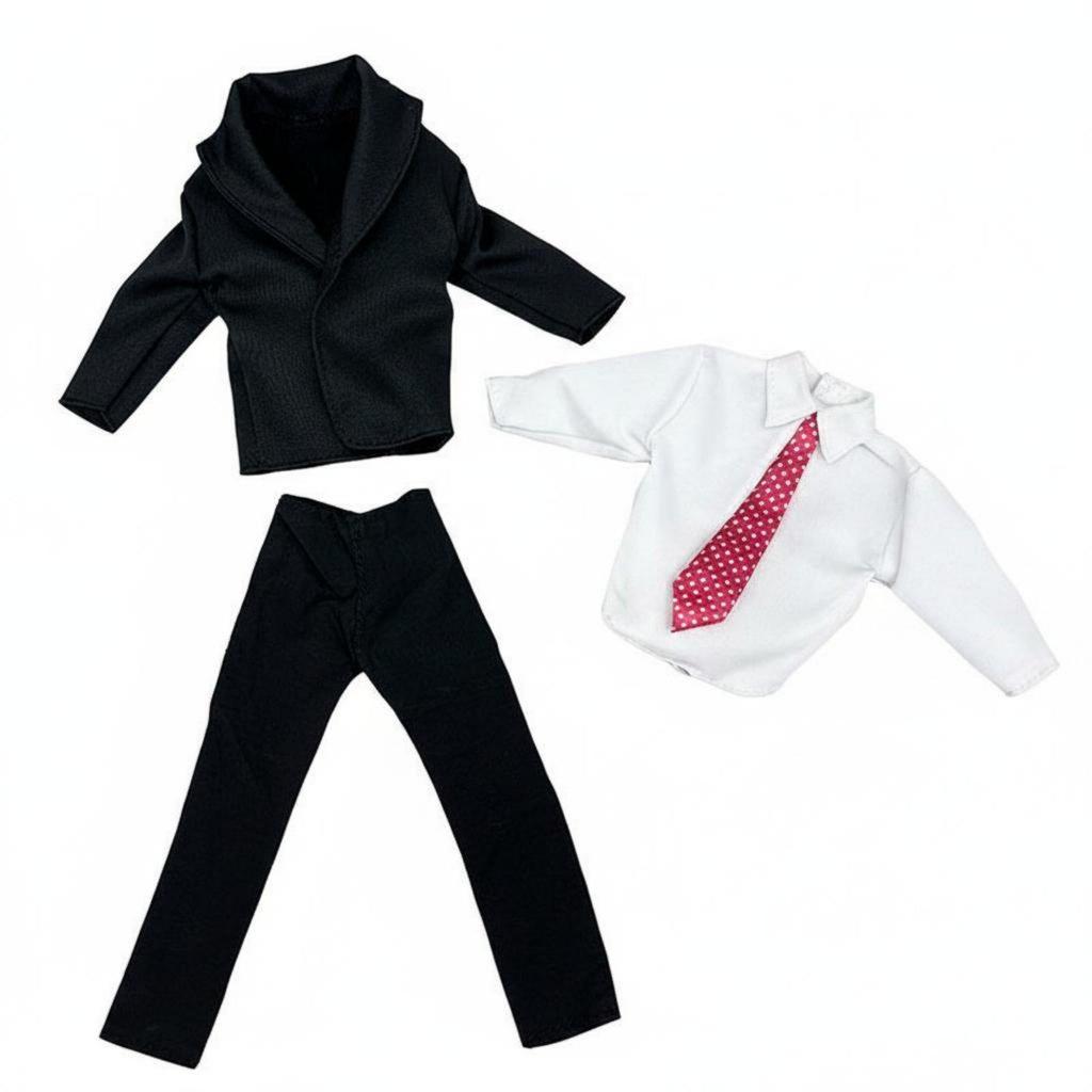 Boneco Masculino Smoking Roupa Completa Casaco Camisa Calças para Festas