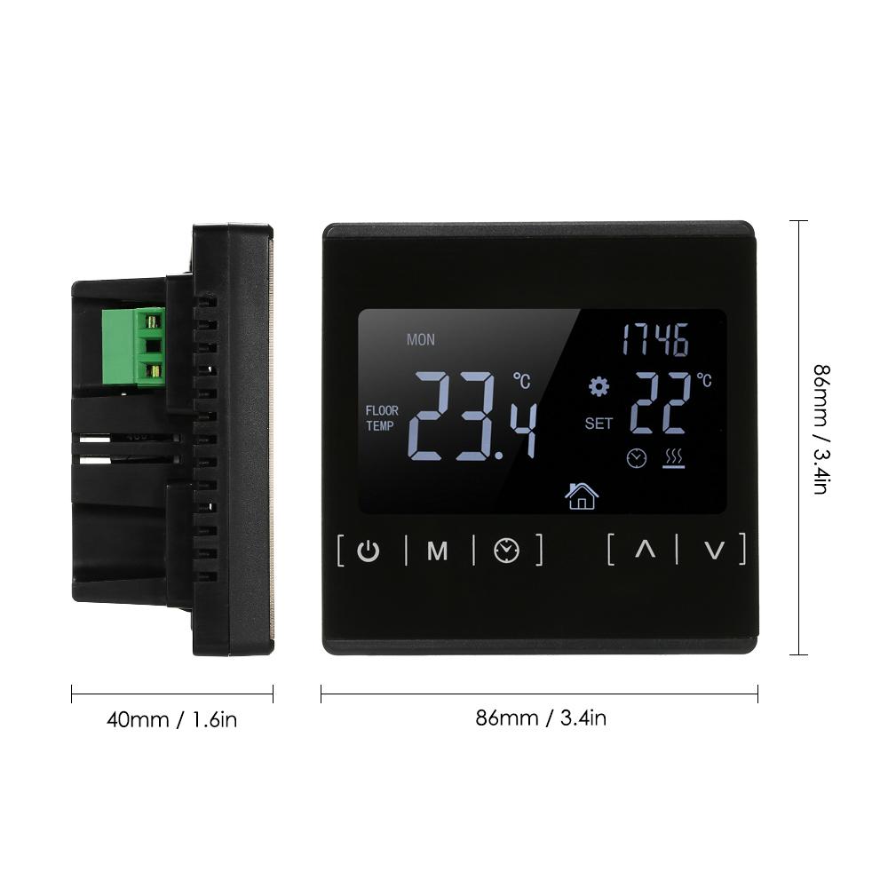 LCD Touch Screen Thermostat Electric Floor Heating System Water Heating Thermoregulator AC85 240V Temperature Controller
