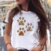 Women T-shirts Love Trend Style Dog Paw Cartoon Animal Pet 90s Summer Graphic Print Female Stylish T Top Shirt Girl Tee T-Shirt