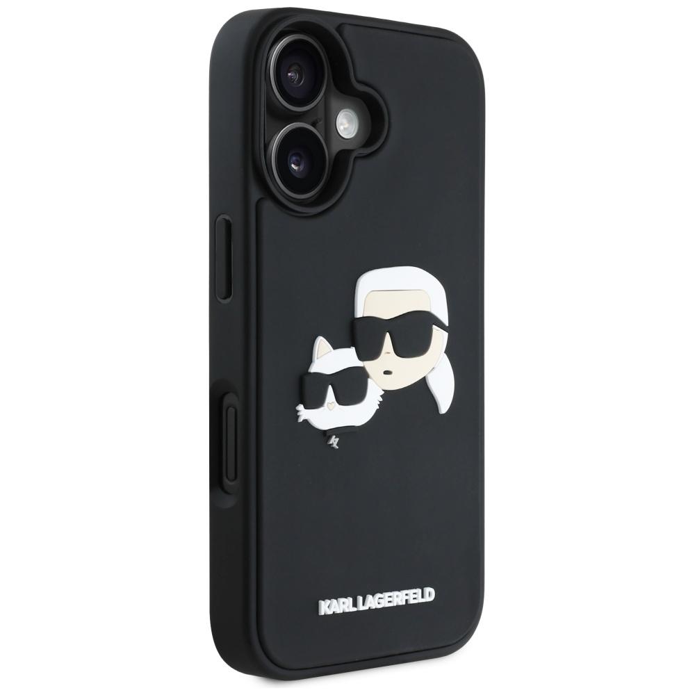 Etui Karl Lagerfeld Hc 3D Rubber Double  Heads Do Iphone 16 Czarny