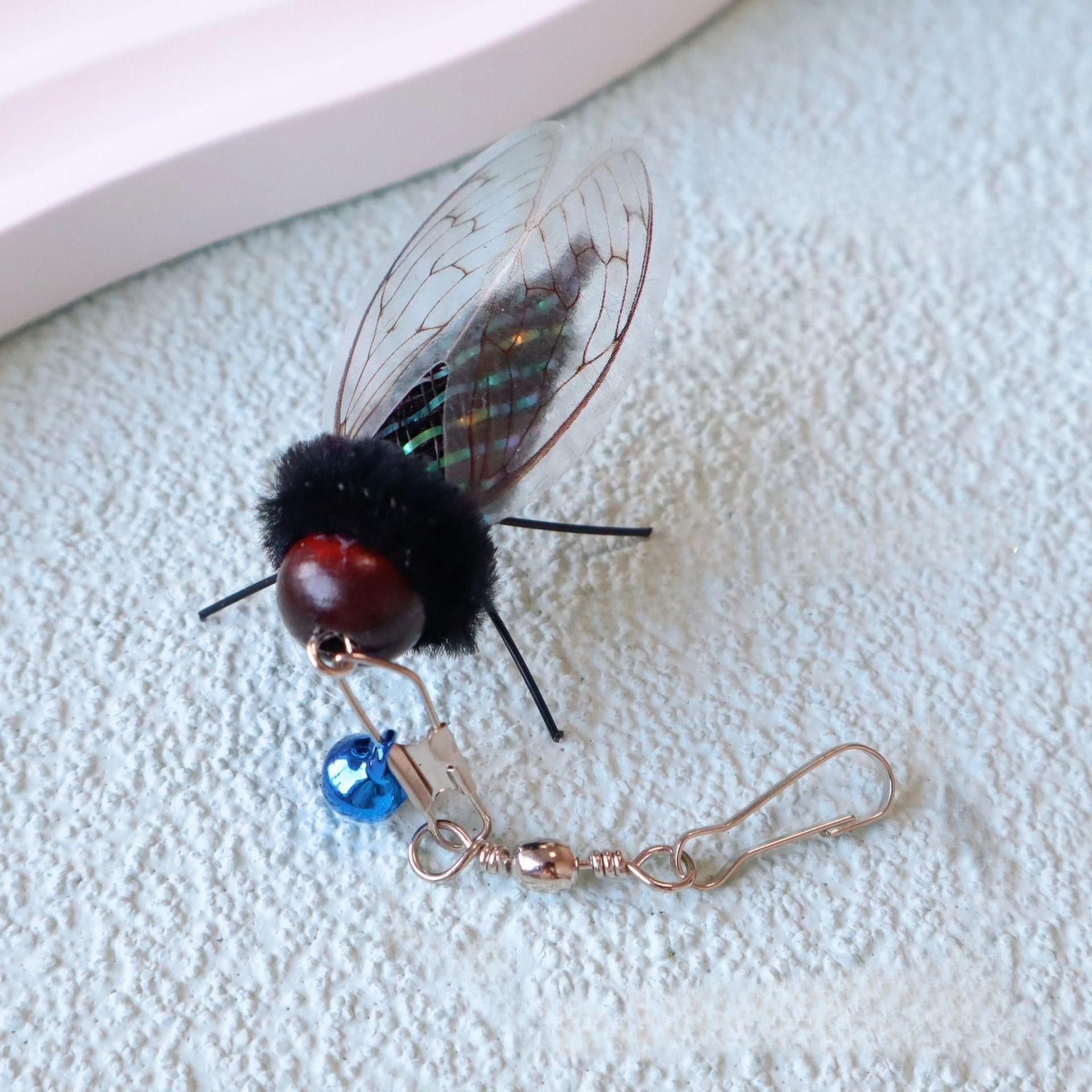 

2pcs/3pcs Simulated Cicada Bell Cat Toy Replace the Head Accessories Artificial Insects Pet Toy