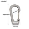 New Style No. 5 Aluminum Alloy Flat Edge Carabiner with Steel Wire Buckle for Outdoor Luggage