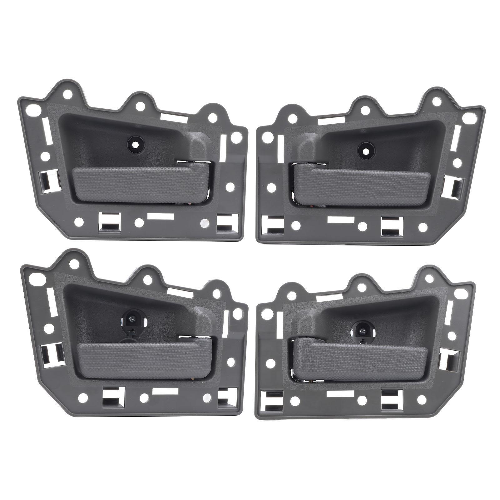 

4Pcs Car Interior Door Handles Front Rear Left Right Grey Comfortable Grip 1JV461J3AA Inner Door Handles for Cars 5HR411J3AK