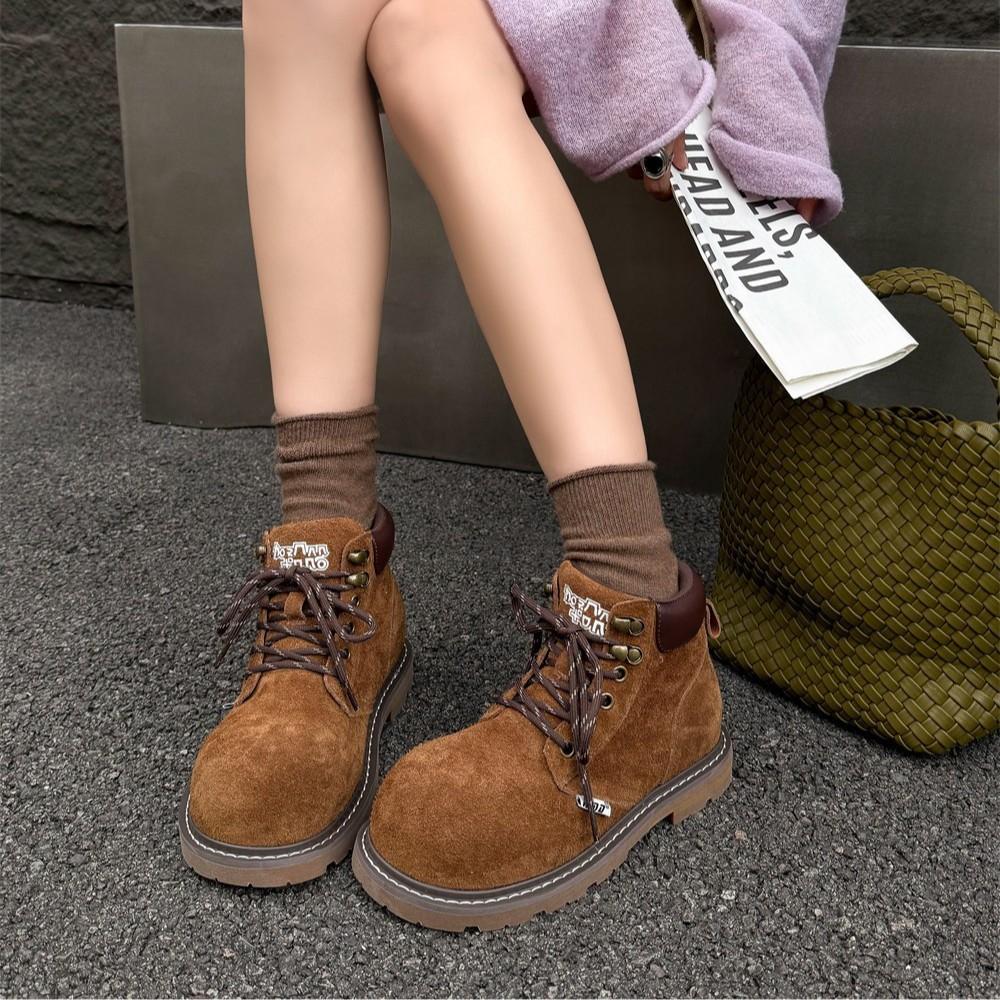 Kapibara ugly cute big head Martin boots women's 2025 new British style versatile outdoor tooling rhubarb boots