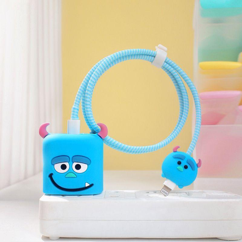 3 teile/satz Ladegerät Schutz Nette Cartoon Abdeckung Weiche Silikon Kabel Schutz Lade Cartoon Bär Ladekabel Schutzhülle Set Ladegerät Kabel