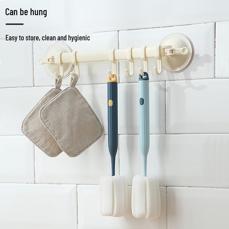 Manshou Long Handle Sponge Head Cup Cleaning Brush Set