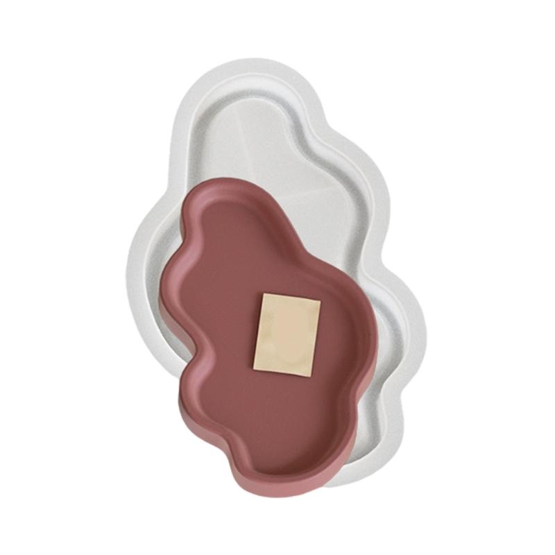 Silikon Epoxid Gießform Tablett Einfache Entformung Silikon Aufbewahrungs-Präsentationstablett Formen Für Kreative Wohnaccessoires