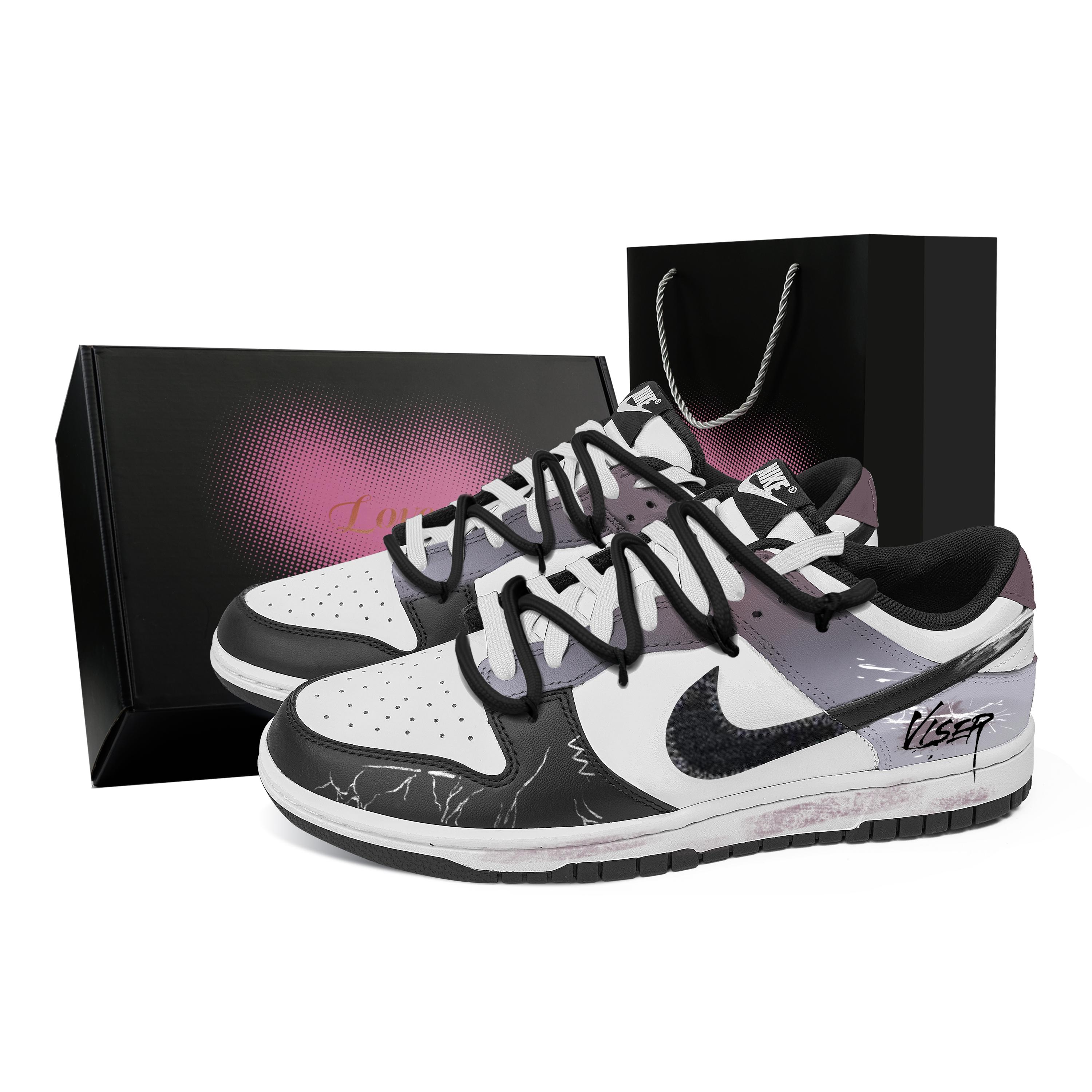 

Nike Dunk Thunder River Blue Abrasion Resistant Low top Skateboard Shoes Unisex Black Purple White DD1391-100(Team529--) 38