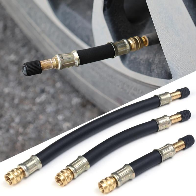 10/15/21cm Car Tyre Valve Inflatable Rubber Hose Valve Stems Extensions Tube Adapter Flexible Rubber Auto Repair Accessories