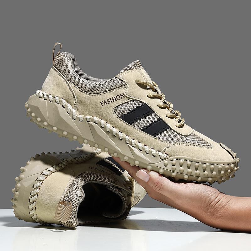 

Large size men s shoes spring and autumn 45 travel shoes 46 outdoor breathable mesh casual sports non-slip mountaineering fashion trendy shoes 46 хаки