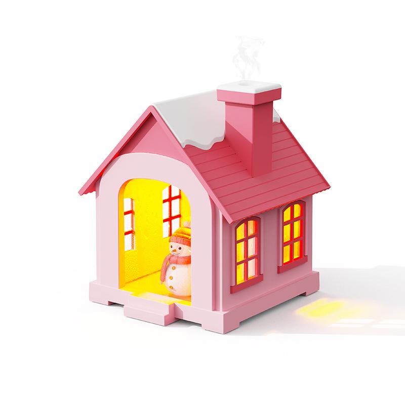 Snow House Small Humidifier with Night Light for Bedroom Desktop Plug-in розовый