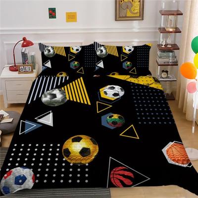 Dormitory Bedding Sets For Boys,3D Bed Linen, Duvet Cover Set,Soccer Sports,American Football,No Bed Sheets,Teen Single, 2, 3pcs