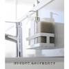 Yamazaki Film Hook Sponge & Bottle Rack, White, Approx. W18 x D7.5 x H6cm (excluding film hooks), Tower Sponge Holder, Sponge Rest, Sink Storage, 2167