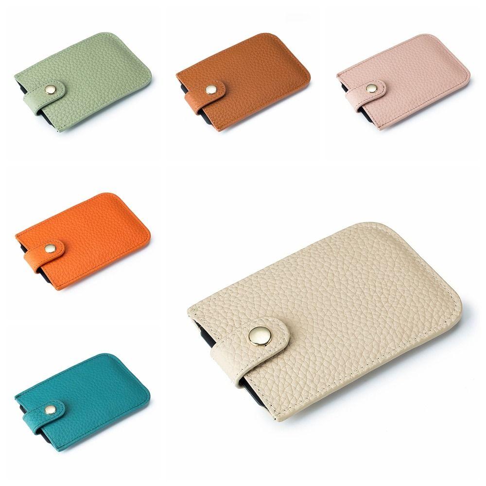 with Snap Card Holders Clutch Solid Color Clutch Bag Ins Short Wallet  Outdoor
