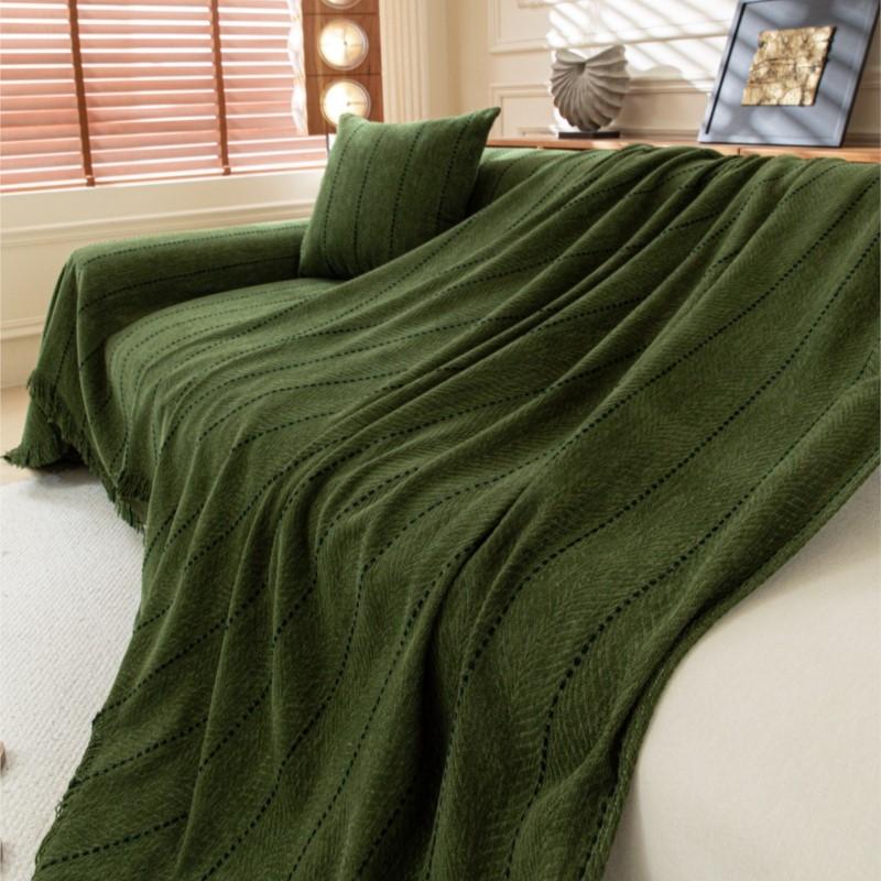 All-Season Universal  Chenille Sofa Throw Cover Minimalist Modern Anti-Cat Scratch Non-Slip Washable Couch Cover Soft Mats