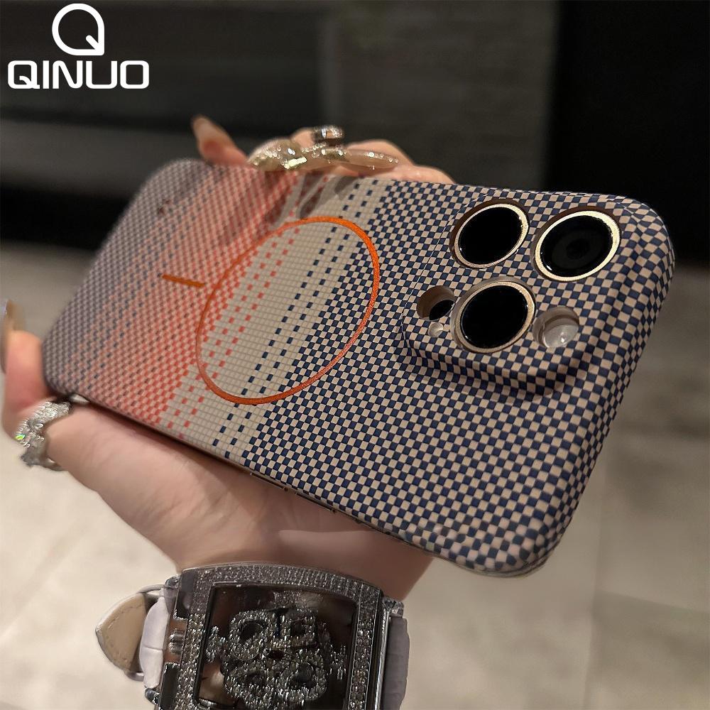 Schlanke rahmenlose Kühl-Kevlar-Kohlefaser-Hülle für iPhone 17 Air 16 15 14 Plus 13 12 Pro Max 11 Für Magsafe Magnetische PC-Abdeckung