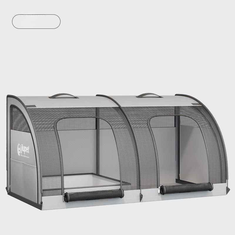 

Автомобильная будка для собак закрыта на время Нового года. Согрейтесь зимой. Большие, средние и маленькие собаки выходят на улицу за ковриком для тележки для животных. 100*50*50