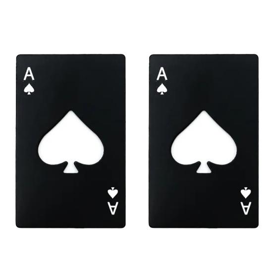 2/3Pcs Poker Card Bottle Opener Heavy Duty Stainless Steel Spade A Manual Beer Bottle Can Opening Tool Kitchen Gadget Seniors Arthritis Chef Gift