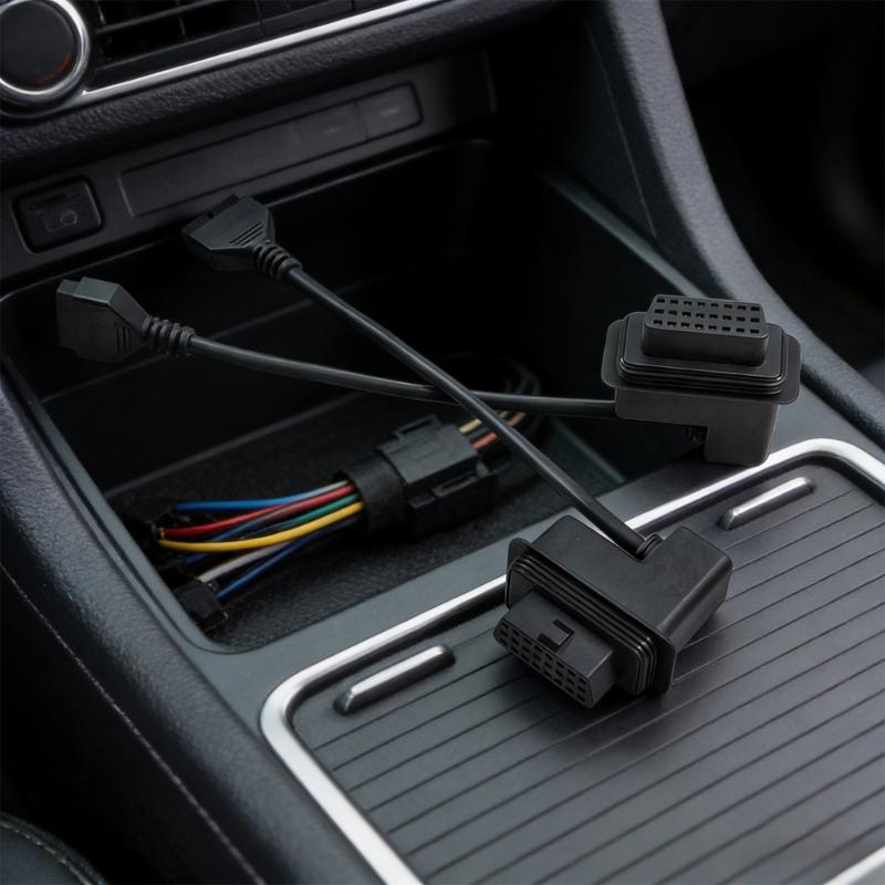 OBD24P Female To 16P Male Adapter Cable Link Wire For Automotive Diagnostic Tools With Stable Signal Transmission