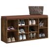 342612 vidaXL Banc à chaussures Chêne fumé 103x30x48 cm Bois d'ingénierie