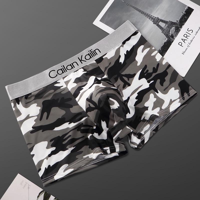 

CailanKailin Мужские ультратонкие боксеры-брифы из ледяного шелка с принтом для подростков M (40-55 kg)