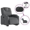 Electric Recliner Chair with Rising Function Gray Faux Leather