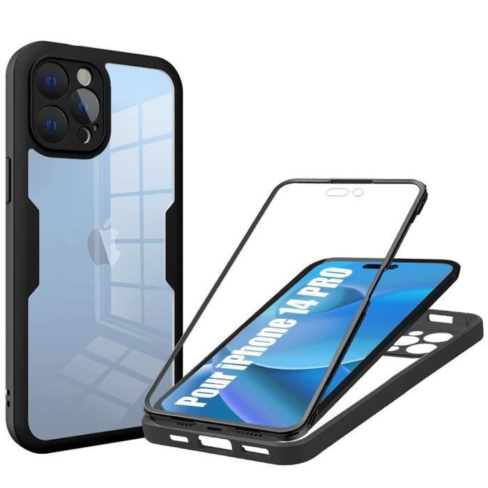 Coque de protection - PROSHOP - pour iPhone 14 Pro - Noir - TPU + PC - Protection intégrale
