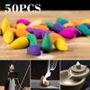 50Pcs Incense Smoke Cones Cones Bullet Buddhism Backflow Tower Burner Holder